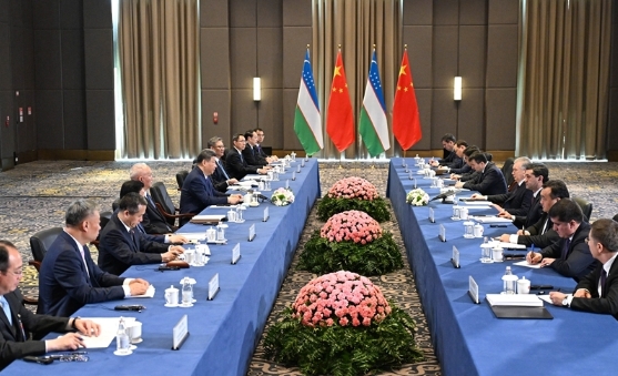 习近平会见乌兹别克斯坦总统米尔济约耶夫2 习近平会见乌兹别克斯坦总统米尔济约耶夫2