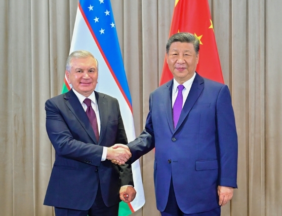 习近平会见乌兹别克斯坦总统米尔济约耶夫 习近平会见乌兹别克斯坦总统米尔济约耶夫
